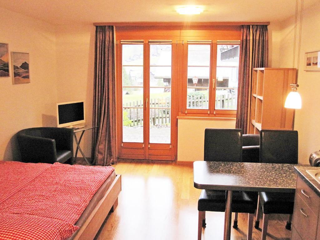 Mom - Alpine Boutique Apartments, Chalet Fagus, Terrace Studio Grindelwald Pokoj fotografie